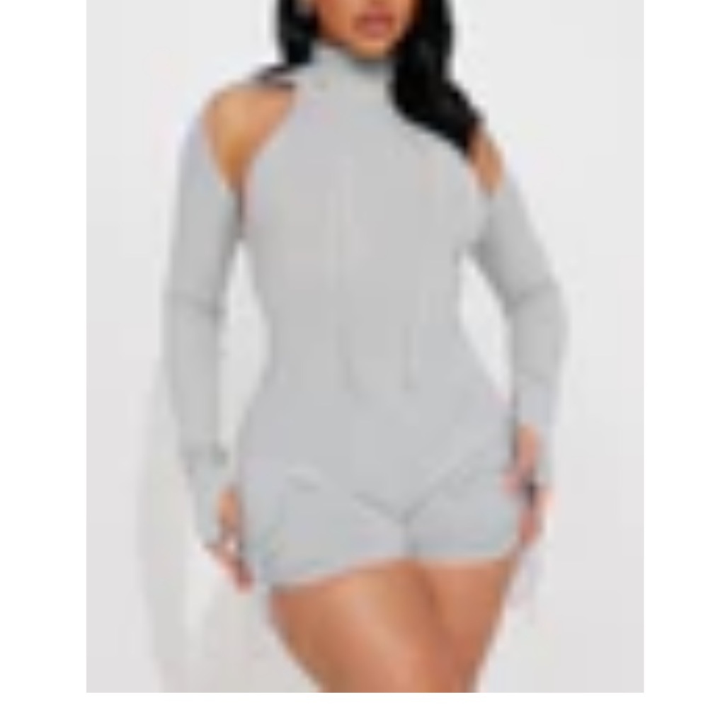 Grey once piece romper